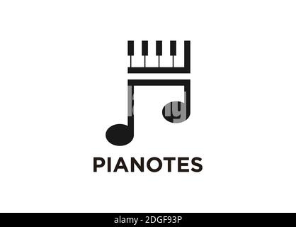 Piano Music Composer Logo Design inspiration Stock Vector