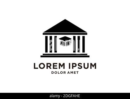 University Icon Isolated on White Background Stock Vector