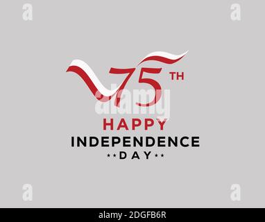 75 Years Indonesian Independence day. Banner, background. Stock Vector