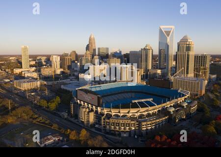 Aerial Views Of The City Of Charlotte, North Carolina Stock Photo