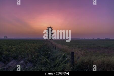 Colorful glowing sunrise Stock Photo