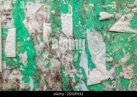 Billboard wall with old tape residue Stock Photo