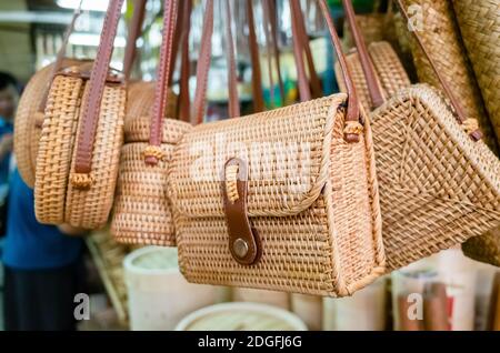 Affect recovery revelation Traditional bamboo bags Stock Photo - Alamy