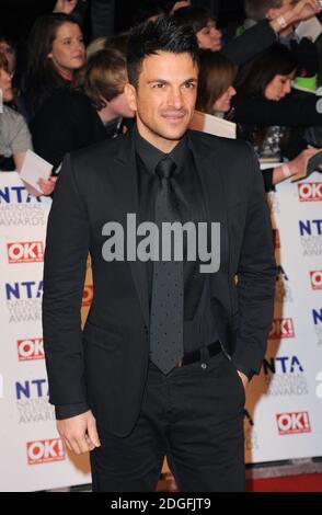 Peter Andre arriving at the National Television Awards 2011, the O2 Arena, North Greenwich, London.  Copyright Doug Peters EMPICS Entertainment Stock Photo