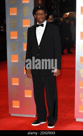 Samuel L Jackson and guest arriving at the 2011 Orange British Academy Film Awards at The Royal Opera House, Covent Garden, London. Stock Photo