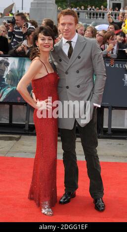 Helen McCrory and Damian Lewis at the World Premiere of Harry Potter and the Deathly Hallows - Part 2, Trafalgar Square, London. Stock Photo
