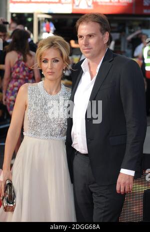 Gillian Anderson and husband arriving at the World Premiere of Johnny ...