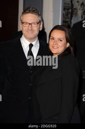 Kenneth Branagh and partner arriving at the UK Premiere of My Week With Marilyn, Cineworld Haymarket, London.  Stock Photo