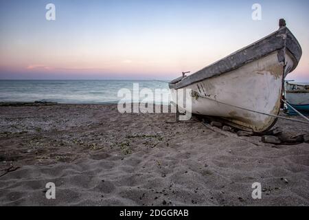 Lonely boat Stock Photo
