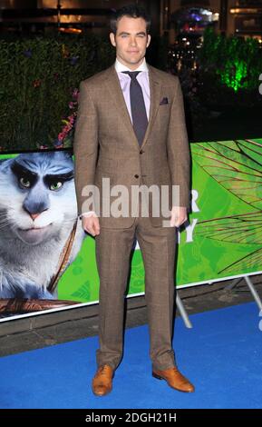 Chris Pine arriving at the UK Premiere of Rise of the Guardians, the Empire Cinema, Leicester Square, London.   Stock Photo