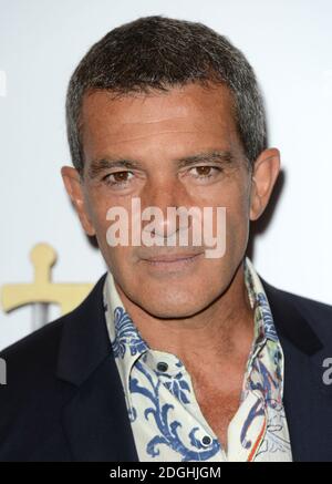 Antonio Banderas arriving at the UK Premiere of Justin and the Knights of Valour, May Fair Hotel, London. Stock Photo