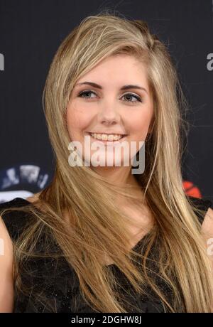 Amber Hill arriving at the BBC Sports Personality of the Year 2013