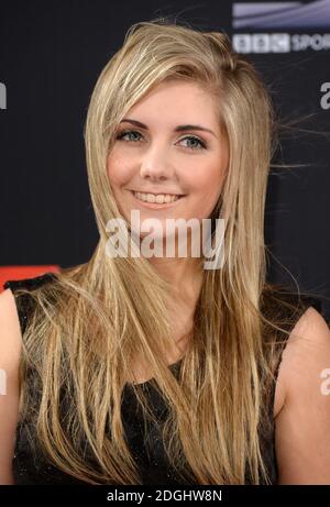 Amber Hill arriving at the BBC Sports Personality of the Year 2013