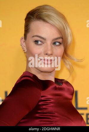 Margot Robbie arriving for the UK Premiere of The Wolf of Wall Street