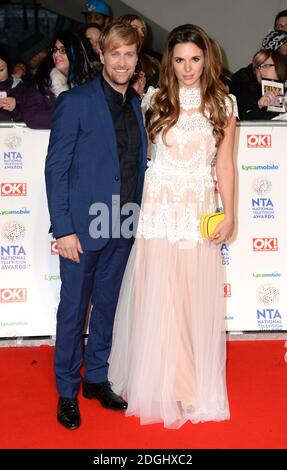 Kian Egan and Jodi Albert arriving at the National Television Awards 2014, O2 Arena, Greenwich, London. Stock Photo