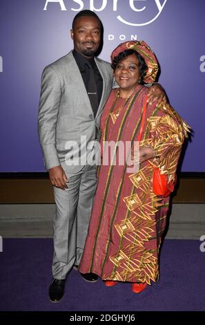 David Oyelowo and mother arriving as Asprey hosts the EE BAFTA Nominees Party, London Stock Photo