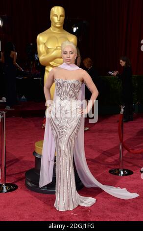 Lady Gaga arriving at the 86th Academy Awards held at the Dolby Theatre in Hollywood, Los Angeles, USA.   Stock Photo