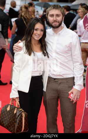 James Buckley and wife Clair Meek arriving at the The Hooligan Factory Premiere, at The West End Odeon, Leicester Square, London. Stock Photo