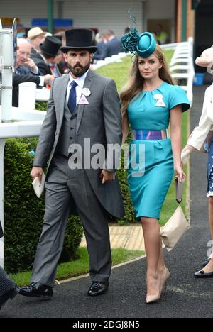 Katherine Jenkins and Andrew Levitas at Ladies Day, Royal Ascot 2014, Ascot Racecourse, Berkshire. Stock Photo