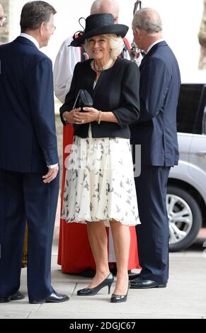 The Duchess of Cornwall arriving at the Memorial Service for her ...