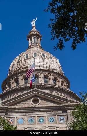 Aerial Views Of The City Of Austin Texas Along The Colorado River