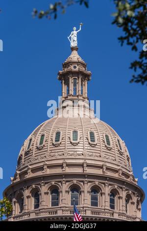 Aerial Views Of The City Of Austin Texas Along The Colorado River Stock Photo