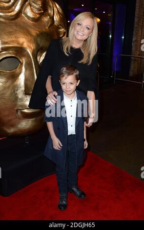 Emma Bunton and son Beau Lee Jones arriving at the Children's BAFTA's, Camden Roundhouse, London. Stock Photo