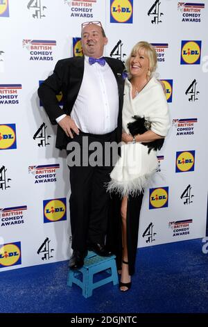 Brendan O'Carroll and Jennifer Gibney arriving at the British Comedy Awards 2014 held at Fountain Studios, Wembley, London Stock Photo