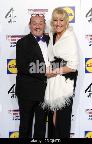 Brendan O'Carroll and Jennifer Gibney arriving at the British Comedy Awards 2014 held at Fountain Studios, Wembley, London Stock Photo