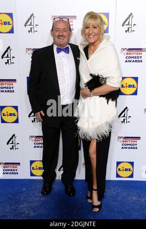 Brendan O'Carroll and Jennifer Gibney arriving at the British Comedy Awards 2014 held at Fountain Studios, Wembley, London Stock Photo