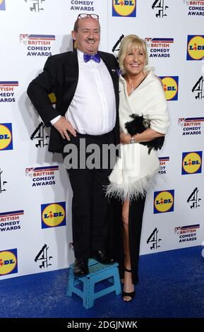 Brendan O'Carroll and Jennifer Gibney arriving at the British Comedy Awards 2014 held at Fountain Studios, Wembley, London.  Stock Photo