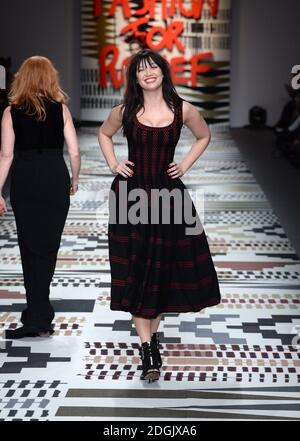 Daisy Lowe on the catwalk during the Vivienne Westwood Red Label Autumn ...