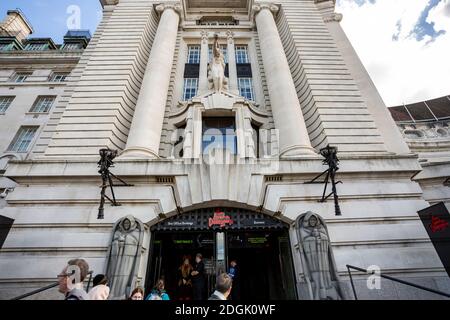 London, UK - March 25, 2019: Entrance of the London Dungeon at County Hall on Westminster Bridge Road in London Stock Photo