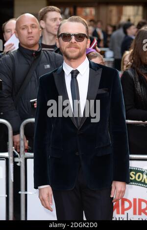 Simon Pegg attending the Jameson Empire Film Awards 2015 held at Grosvenor House, on Park Lane, London   Stock Photo