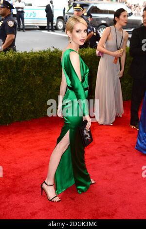 Emma Roberts attending The Metropolitan Museum of Art Met Gala, in New York City, USA.  (Mandatory Credit: Doug Peters/EMPICS Entertainment) Stock Photo