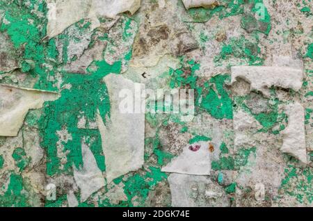 Billboard wall with old tape residue Stock Photo