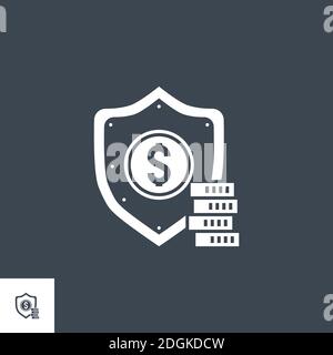Protection related vector glyph icon. Stock Vector