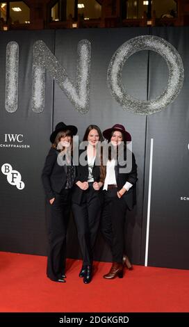 The Staves attend the BFI Luminous Gala Dinner part of the British Film Institutes London Film Festival, London.   Stock Photo
