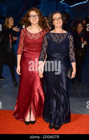 Helen Pankhurst and Laura Pankhurst, great grandaughter and great-great grandaughter of Emily Pankhurst attending the Suffragette Premiere held during the 59th BFI London Film Festival at Odeon Cinema at Leicester Square, London.  Stock Photo