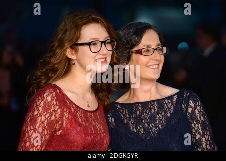 Helen Pankhurst and Laura Pankhurst, great grandaughter and great-great grandaughter of Emily Pankhurst attending the Suffragette Premiere held during the 59th BFI London Film Festival at Odeon Cinema at Leicester Square, London.  Stock Photo