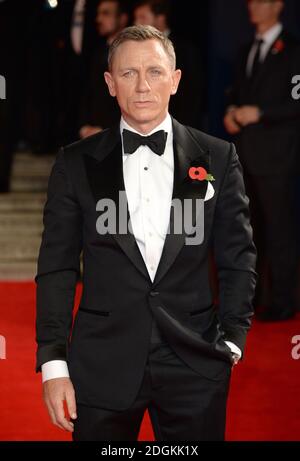 Daniel Craig attending the World Premiere of Spectre, held at the Royal Albert Hall in London. Stock Photo