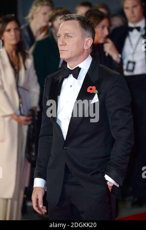 Daniel Craig attending the World Premiere of Spectre, held at the Royal Albert Hall in London. Stock Photo