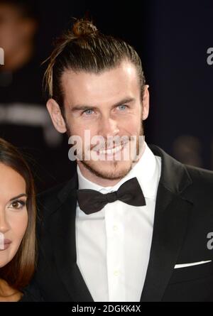 Gareth Bale (R) his girlfriend Emma Rhys Jones (2ndR) and his