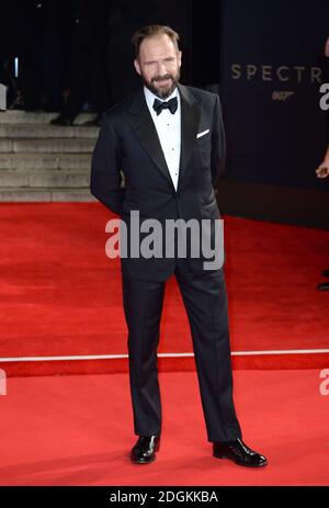 Ralph Fiennes attending the World Premiere of Spectre, held at the Royal Albert Hall in London. Photo credit should read: Doug Peters/EMPICS Entertainment  Stock Photo