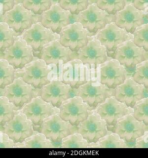 Pale Colors Stylized Flowers Motif Seamless Pattern Stock Photo