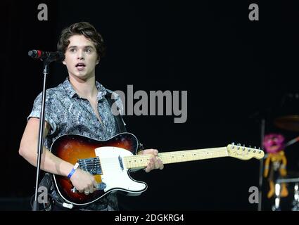 Bradley Simpson of The Vamps performs on stage during the Capital