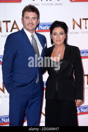 Shane Richie and Jessie Wallace in the press room at the National Television Awards 2016 at the O2 Arena, London. Stock Photo