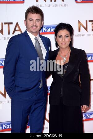 Shane Richie and Jessie Wallace in the press room at the National Television Awards 2016 at the O2 Arena, London. Stock Photo