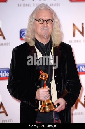 Billy Connolly with the Special Recognition Award in the press room at the National Television Awards 2016 at the O2 Arena, London. Stock Photo