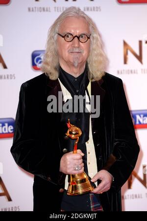 Billy Connolly with the Special Recognition Award in the press room at the National Television Awards 2016 at the O2 Arena, London. Stock Photo